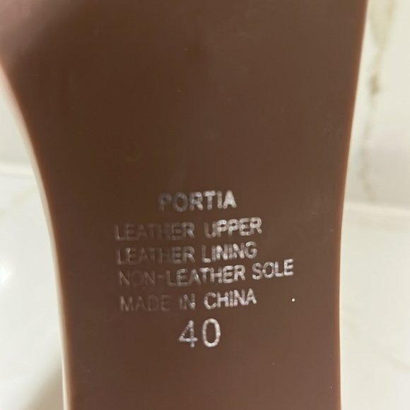 BASQUE Myer Leather Portia Nude Thick Ankle Strap Heels NWT - Picture 7 of 7